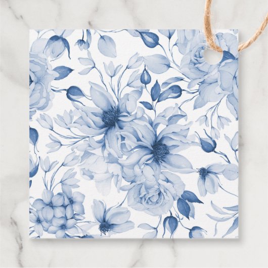 Elegant Navy Blue Save the Date Label (Achterkant)