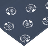Elegant Navy Blue School Embleem Afstudeerfeest Korte Tafelloper (Hoek)