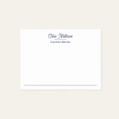 Elegant Navy Blue Script Border Post-it® Notes