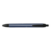 Elegant Navy Blue Script Monogram Initialen naam Zwarte Inkt Pen (Achterkant)
