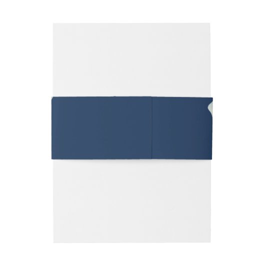 Elegant Navy Blue Script Wit Rose Lijst Goud Uitnodigingen Wikkel (Achterkant Voorbeeld)