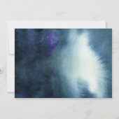 Elegant Navy Blue Silver Adult Birthday Party Kaart (Achterkant)