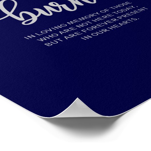 Elegant Navy Blue Silver deze kaarsen branden Poster (Hoek)