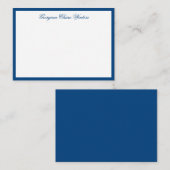Elegant Navy Blue Specialized Classic Script Notitiekaartje (Voorkant / Achterkant)