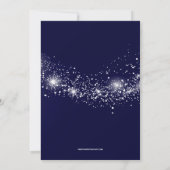 Elegant Navy Blue Stars Afstuderen Kaart (Achterkant)