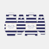 Elegant Navy Blue Stripes Weddenschap Hartelijk da Bedankdoosjes (Uitgevouwen)