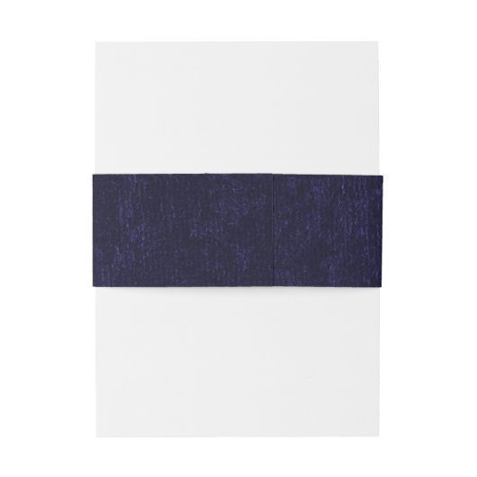 Elegant Navy Blue Velvet Wedding Uitnodigingen Wikkel (Achterkant Voorbeeld)