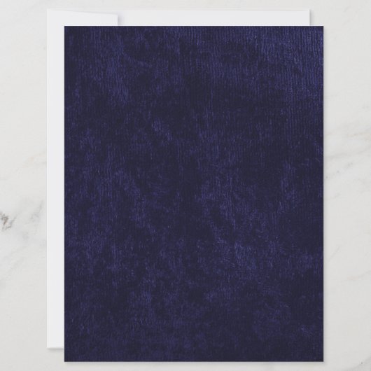 Elegant Navy Blue Velvet White Wedding Program (Achterkant)