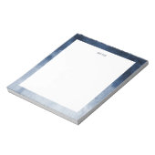 Elegant Navy Blue Waterverf Splash gepersonaliseer Notitieblok (Linkerzijde)