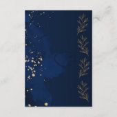 Elegant Navy Blue Wedding Details Card Template Informatiekaartje (Achterkant)