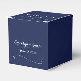 Elegant Navy Blue Wedding Favor Boxes Bedankdoosjes