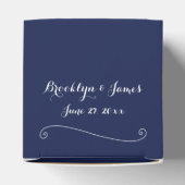 Elegant Navy Blue Wedding Favor Boxes Bedankdoosjes (Bovenkant)