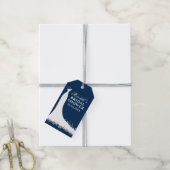 Elegant Navy Blue Wedding Gown Vrijgezellenfeest Cadeaulabel (Met Touw)