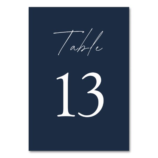 Elegant Navy Blue Wedding Kaart (Voorkant)