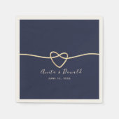 Elegant Navy Blue Wedding Napkins Servet (Voorkant)
