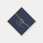 Elegant Navy Blue Wedding Napkins Servet (Hoek)