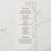 Elegant Navy Blue Wedding Programme Programmakaart (Achterkant)