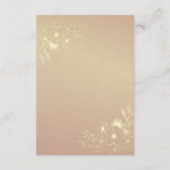 Elegant Navy Blue Wedding Reception Informatiekaartje (Achterkant)