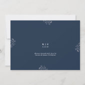 Elegant Navy Blue Wedding Rehearsal Dinner Kaart (Achterkant)
