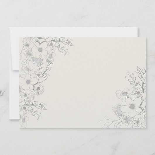 Elegant Navy Blue Wedding Save the Date (Achterkant)