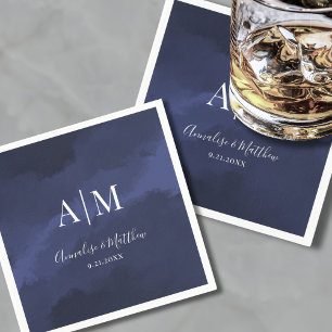 Elegant Navy Blue Wedding Servet