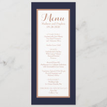 Elegant Navy Blue, White en Faux Roos Gold Wedding