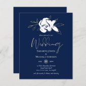 Elegant Navy Blue White Gold Wedding (Voorkant / Achterkant)