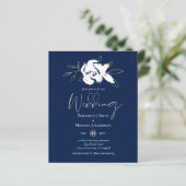 Elegant Navy Blue White Gold Wedding (Staand voorkant)