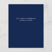 Elegant Navy Blue White Gold Wedding (Achterkant)