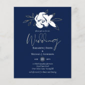 Elegant Navy Blue White Gold Wedding (Voorkant)