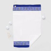 Elegant Navy Blue & White Golfhanddoek (Insitu)