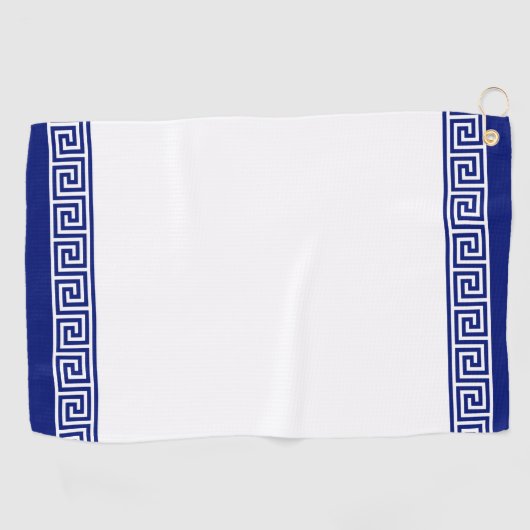 Elegant Navy Blue & White Golfhanddoek (Horizontaal)