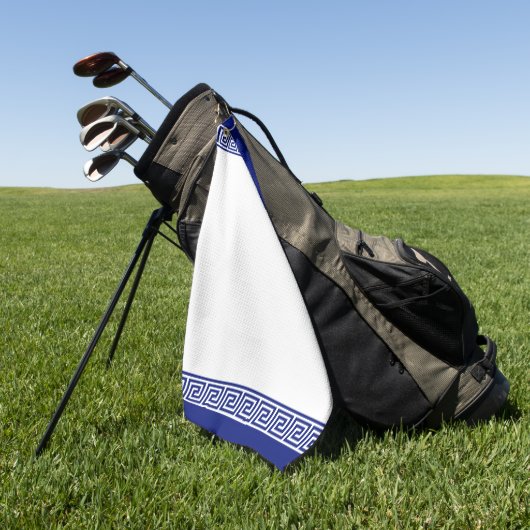 Elegant Navy Blue & White Golfhanddoek (Groen)