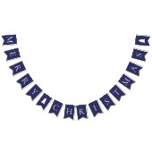 Elegant Navy Blue White kerst Vlaggetjes (Alle)