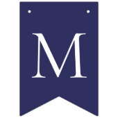 Elegant Navy Blue White kerst Vlaggetjes (Eerste vlag)