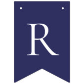 Elegant Navy Blue White kerst Vlaggetjes (Derde vlag)