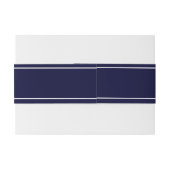 Elegant Navy Blue White Line - op maat gemaakt Uitnodigingen Wikkel (Achterkant Voorbeeld)