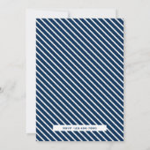 Elegant Navy Blue White Nautical Compass Birthday Kaart (Achterkant)