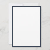 Elegant Navy Blue & White Typography Wedding Kaart (Achterkant)