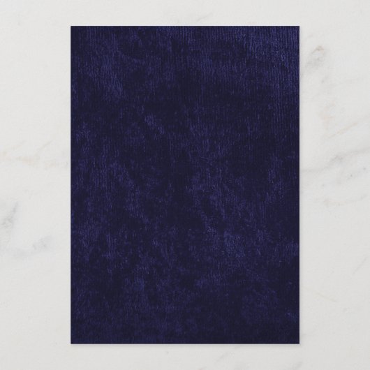 Elegant Navy Blue White Welcome Dinner Menu (Achterkant)