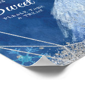 Elegant Navy Blue Winter Quinceanera 15e is zoet Poster (Hoek)