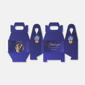 Elegant Navy & Burnt Sinaasappel | Foto Dank u Bedankdoosjes (Uitgevouwen)