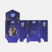 Elegant Navy & Burnt Sinaasappel | Foto Dank u Bedankdoosjes (Uitgevouwen)