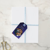 Elegant Navy & Burnt Sinaasappel | Foto Dank u Cadeaulabel (Met Touw)