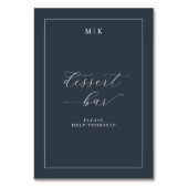 Elegant Navy Calligraphy Kaart (Voorkant)