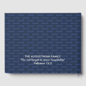 Elegant Navy Custom WELCOMY NAAR ONS HUIS Gastenboek (Achterkant)