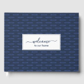 Elegant Navy Custom WELCOMY NAAR ONS HUIS Gastenboek (Voorkant)