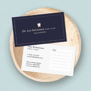 Elegant Navy Dentist Kantoor Appointinder Afsprakenkaartje
