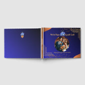 Elegant Navy en Burnt Sinaasappel Elegant Wedding Gastenboek (Volledig)