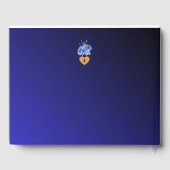 Elegant Navy en Burnt Sinaasappel Elegant Wedding Gastenboek (Achterkant)